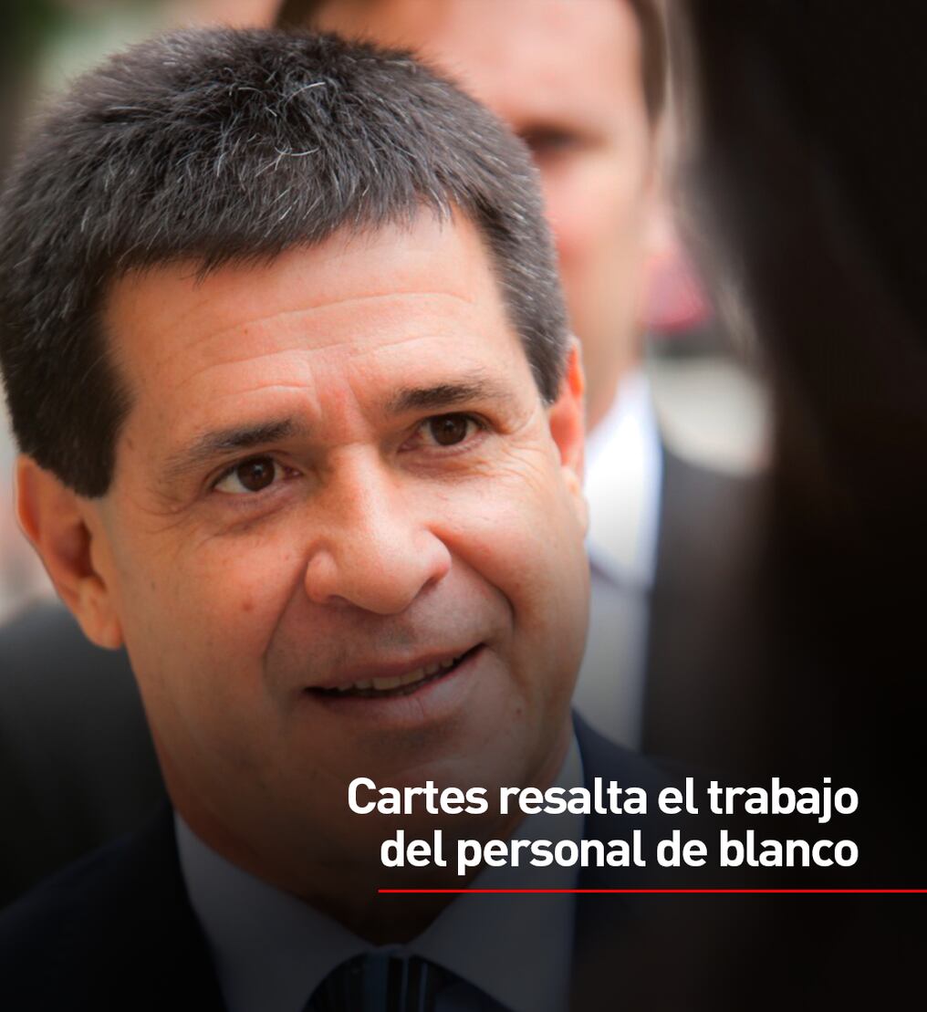 Cartes resalta el trabajo del personal de blanco