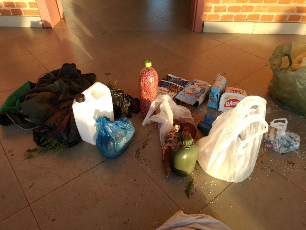 Las mochilas contenían víveres en su totalidad, según el vocero de la FTC. Foto: Gentileza