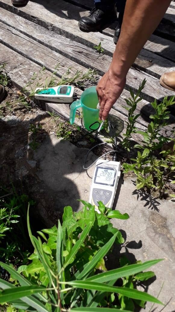 Fiscal Ambiental constató posible contaminación de las aguas de un arroyo. Foto: Gentileza. 