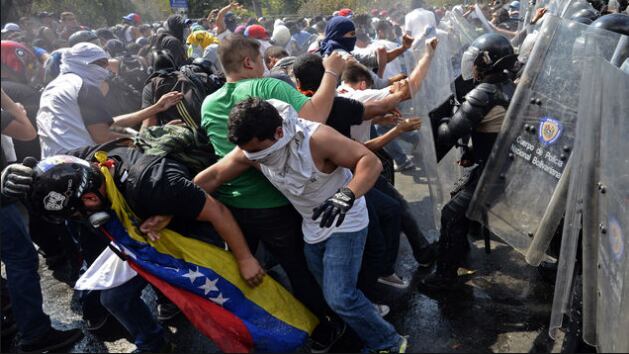 Protestas contra Maduro en Venezuela. Foto: AFP