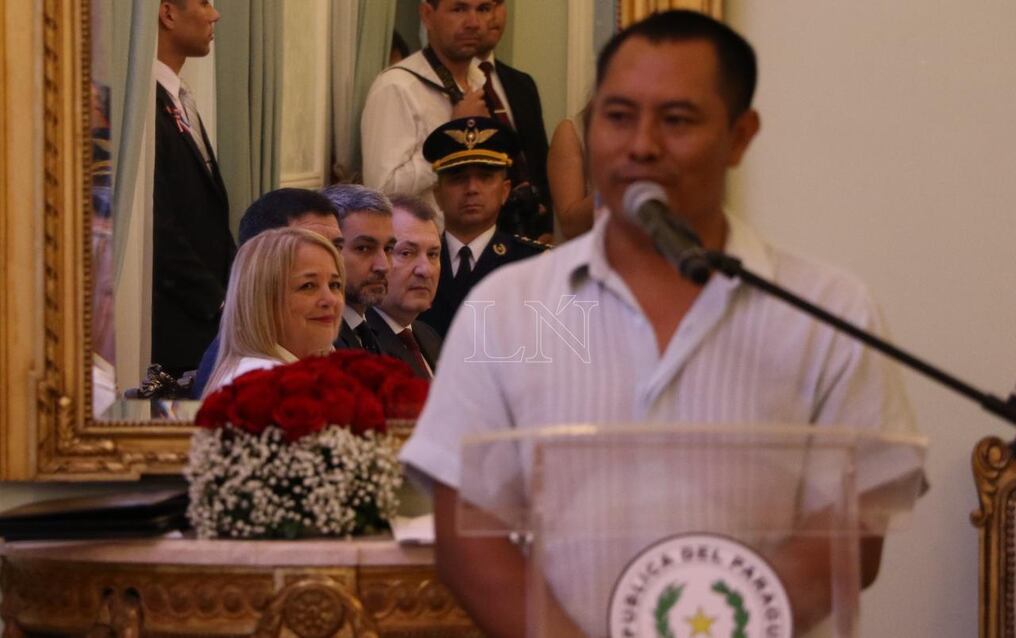 Gerardo Larroza, representante indígena, dijo que se trata de un día histórico para las comunidades nativas. Han luchado más de 30 años para conseguir la reivindicación y que habían llegado a la Corte tras no obtener respuesta del Estado, pero “nunca nos cansamos porque soñábamos con un futuro mejor para nuestros hijos”, agregó.Foto: Cristhian Meza.
