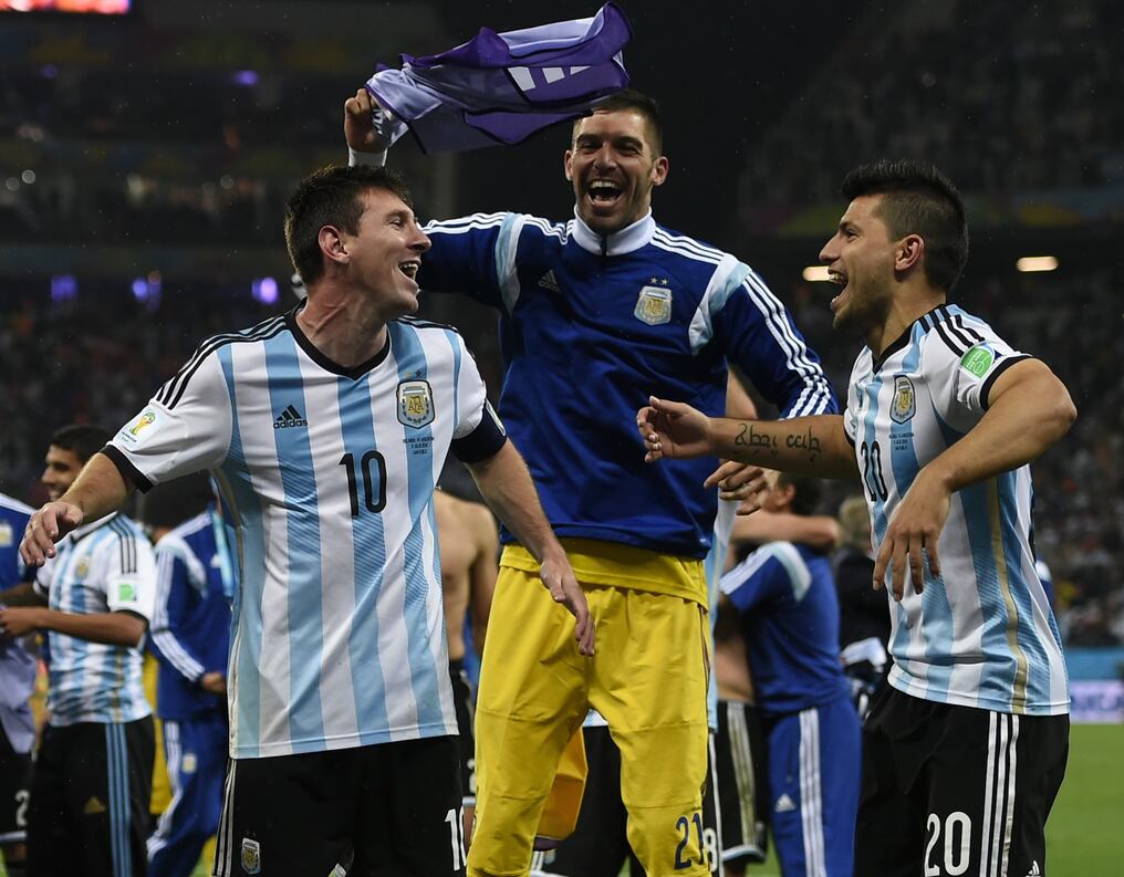 Andujar disputó el Mundial de Brasil junto a Messi y Agüero. Foto: AFP.