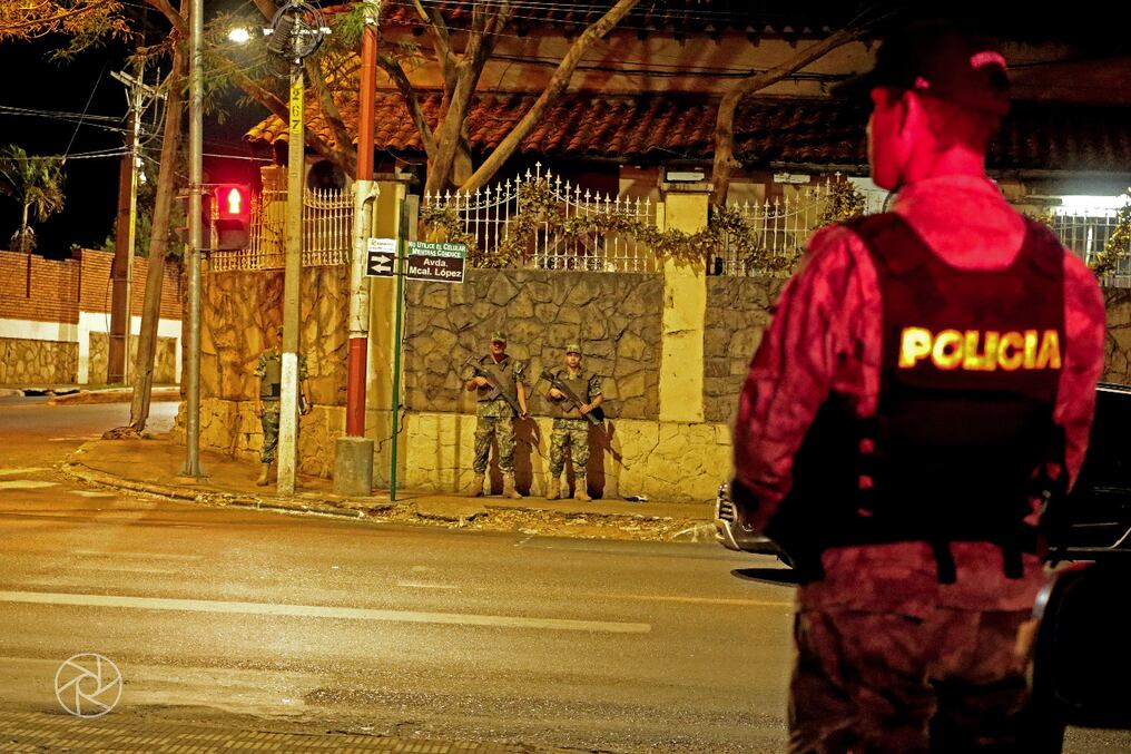 Militares y policías realizan constantes controles en Asunción y área metropolitana. Foto: Carlos Juri