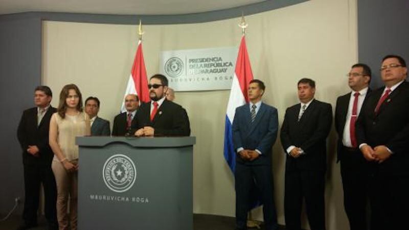 El titular de Senadis, Diego Samaniego, en uso de la palabra. Foto: Radio 970 AM. Archivo.