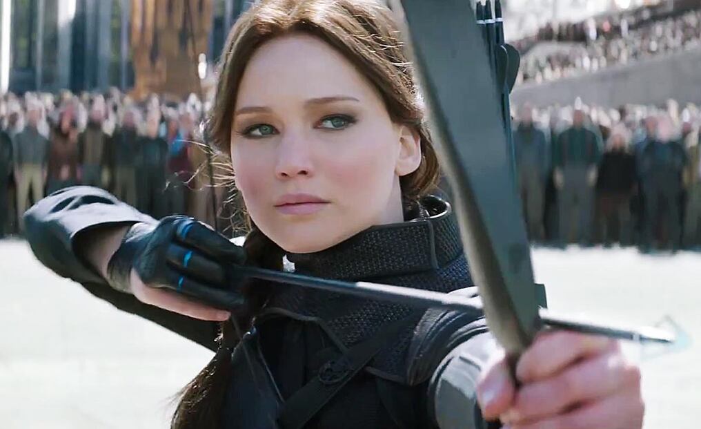 Jennifer Lawrence en la saga "Juegos del hambre".