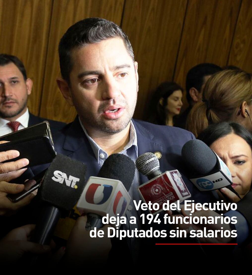 Veto del Ejecutivo deja a 194 funcionarios de Diputados sin salarios
