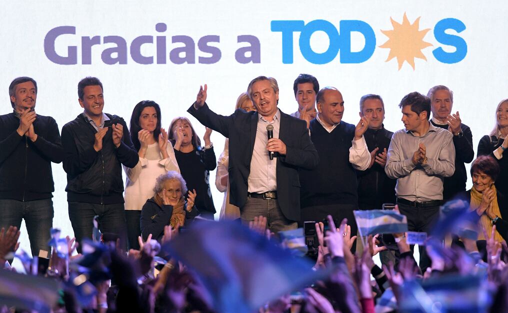 El candidato del peronista de Frente de Todos, Alberto Fernández, ganó según la totalidad de las encuestas de boca de urna.