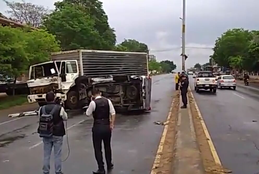 Ocurrió sobre la ruta Transchaco, cerca del Puente Remanso.  Foto: Captura de pantalla