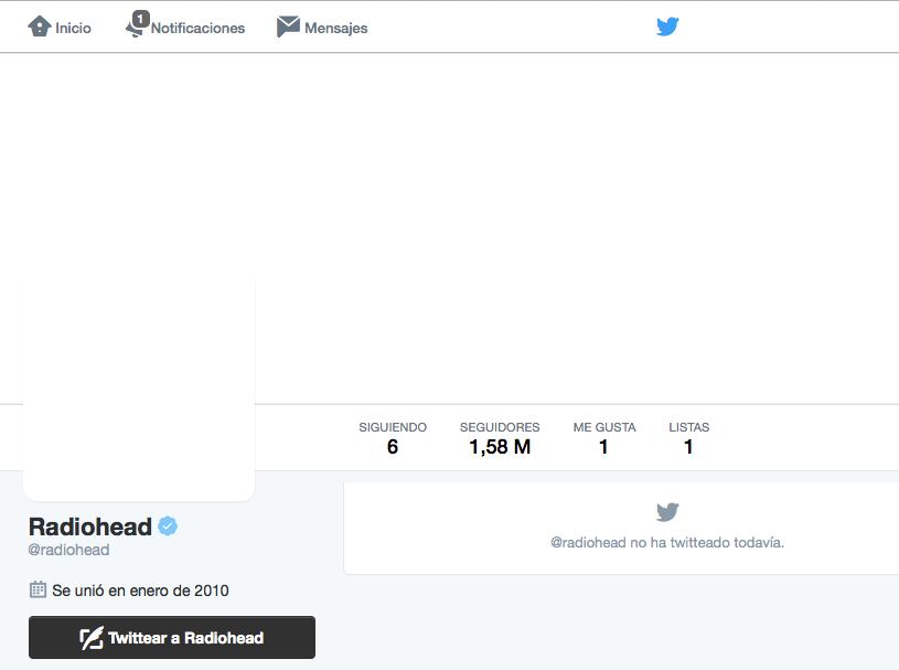 El Twitter de Radiohead.