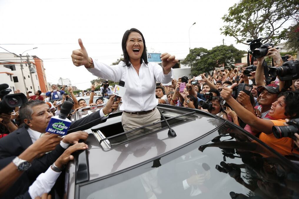 Keiko Fujimori, hija del ex presidente Fujimori, actualmente preso,tiene posibilidades de ganar la presidencia del país en un balotaje el 5 de junio.