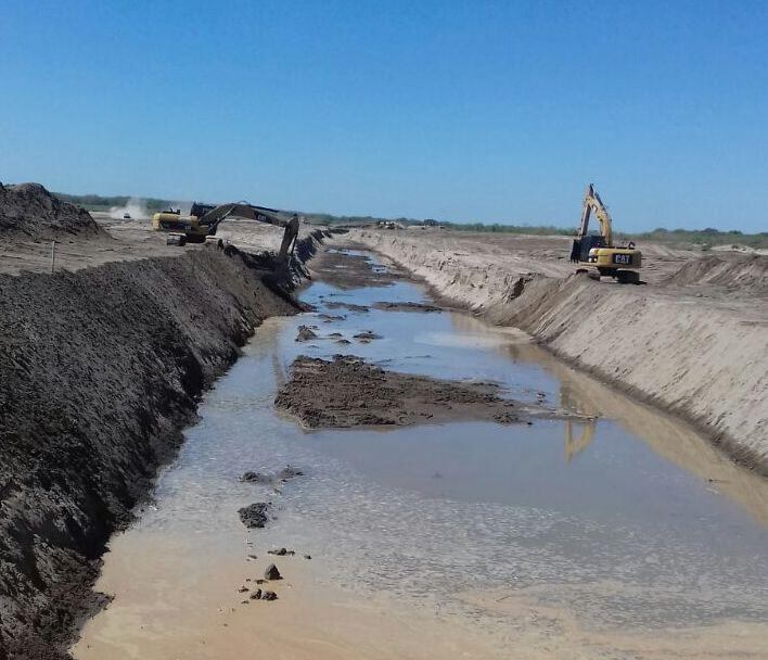 El nuevo canal que se abre en la embocadura del río Pilcomayo. Foto: Gentileza MOPC.