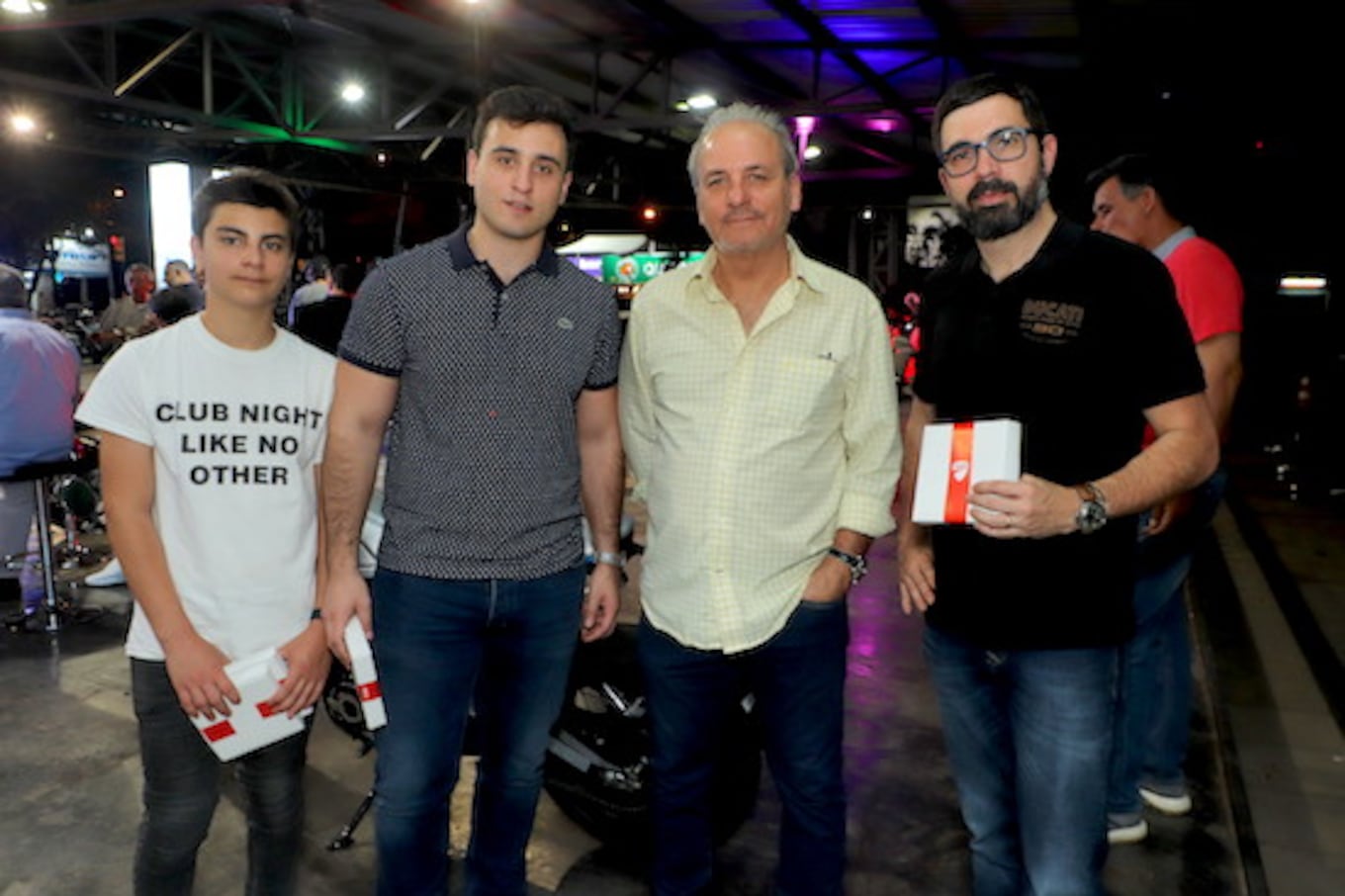 Maurizio Mongelós, Mathías Mongelós, Carlos Mongelós y Ramiro Alfaro.