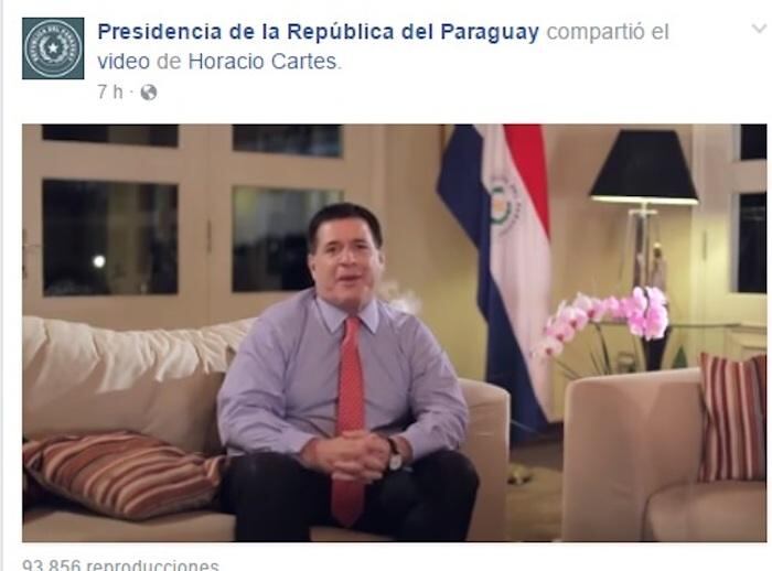 Captura de imagen de video en el que el Presidente detalló el alcance de la medida sobre las gratificaciones. 
