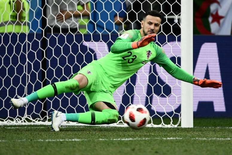 El arquero de la selección croata fue figura preponderante para llevar a su selección a la final del Mundial Rusia 2018. FOTO: AFP