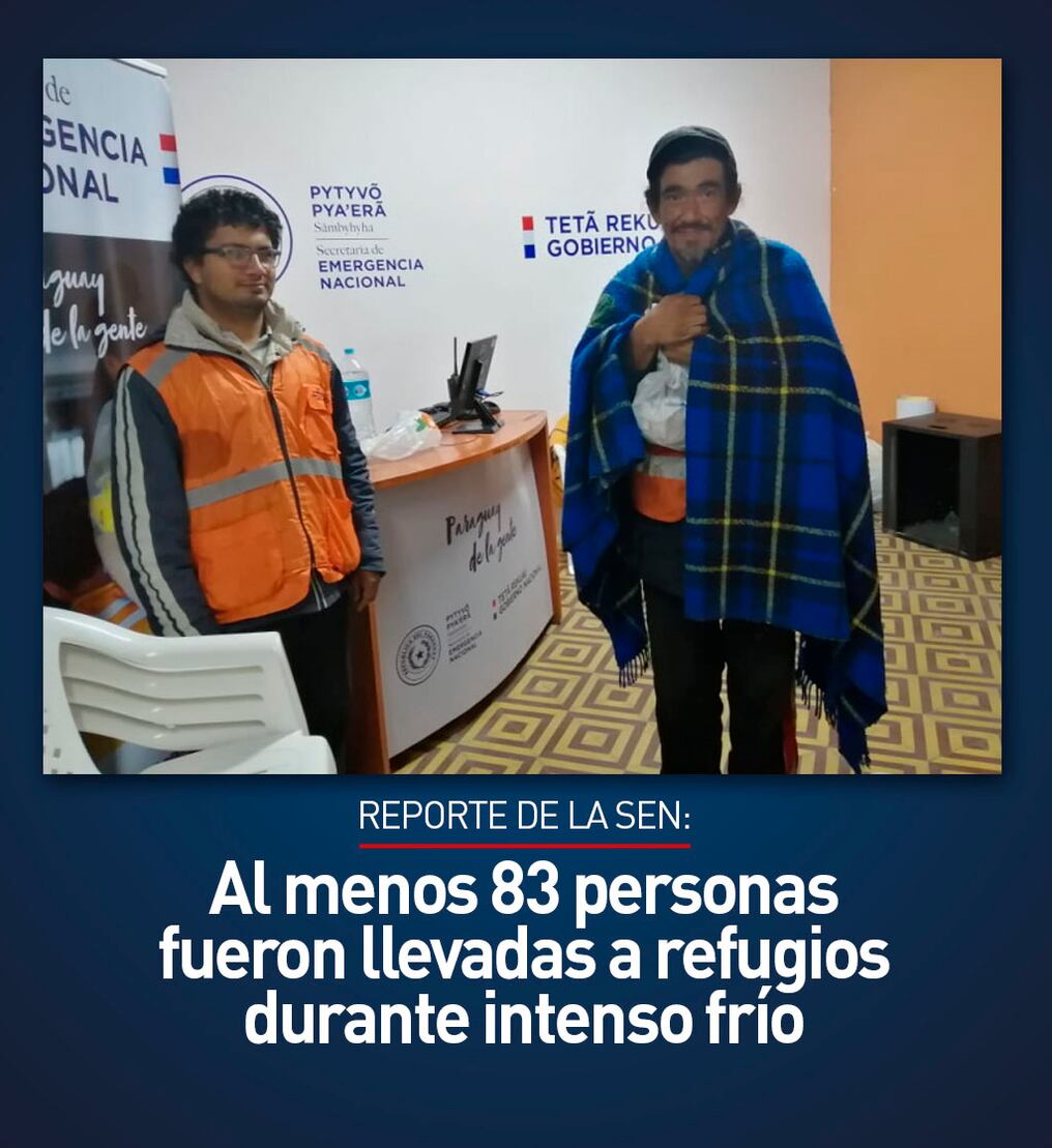 Al menos 83 personas fueron llevadas a refugios durante intenso frío