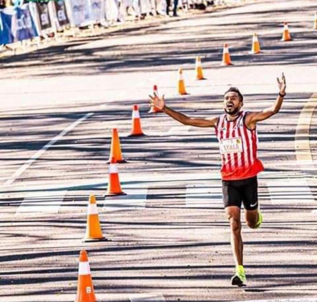 Maratonista Derlis Ayala. Foto: Gentileza.