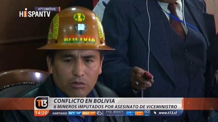 Nueve dirigentes mineros fueron enviados preventivamente a la cárcel, mientras otros 18 están prófugos por el asesinato de un viceministro boliviano a manos de mineros del sector cooperativo que previamente lo habían secuestrado y torturado, informaron el lunes fuentes judiciales.