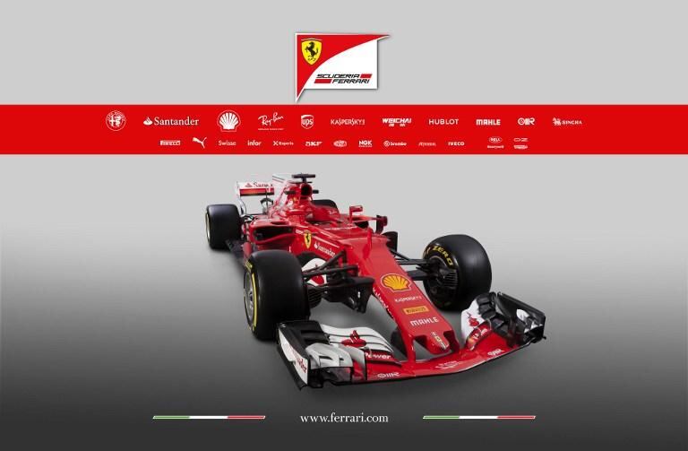 Así luce el nuevo monoplaza de la escudería Ferrari. Foto: AFP.