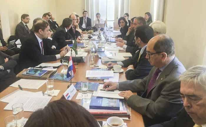 Imagen de la última reunión de coordinadores del Mercosur. El tema Venezuela salta de nuevo en el debate. 