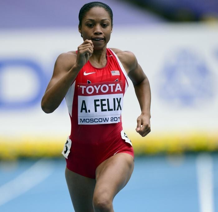 Allyson Félix, ganadora de tres medallas de oro en Londres (200m y relevos 4x100 y 4x400), es la estadounidense con más medallas olímpicas en la historia, con seis en total, cuatro de oro.