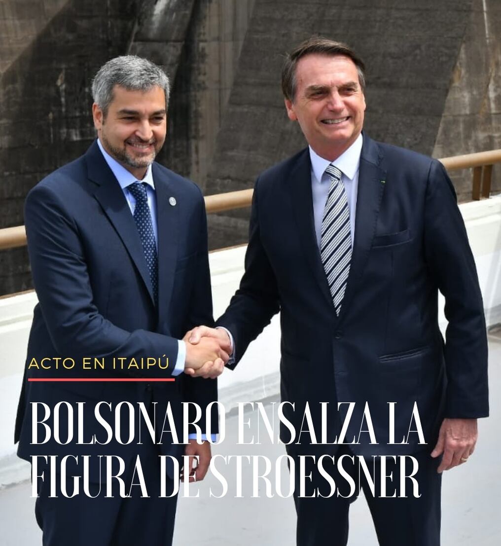 Bolsonaro ensalza la figura de Stroessner en Itaipú
