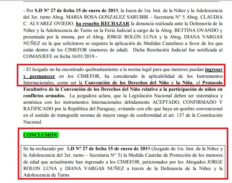 Este sería el argumento empleado por la jueza González.