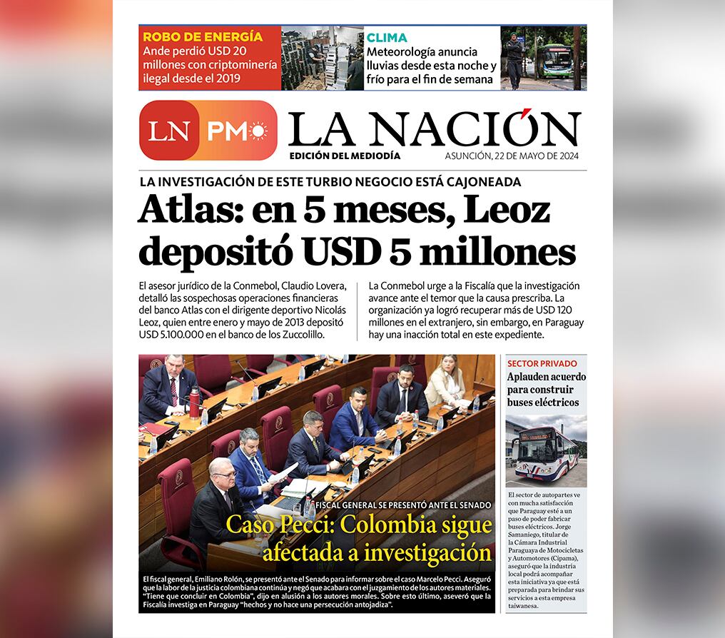 LN PM: edición del mediodía del 22 de mayo