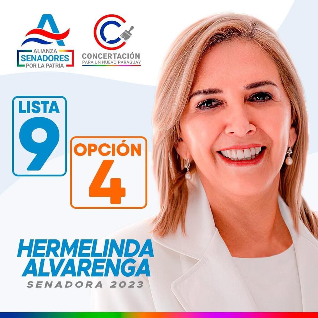 La senadora Hermelinda Alvarenga se postula nuevamente para  el Senado e insta a la ciudadanía a votar por la alternancia. Foto: Gentileza.