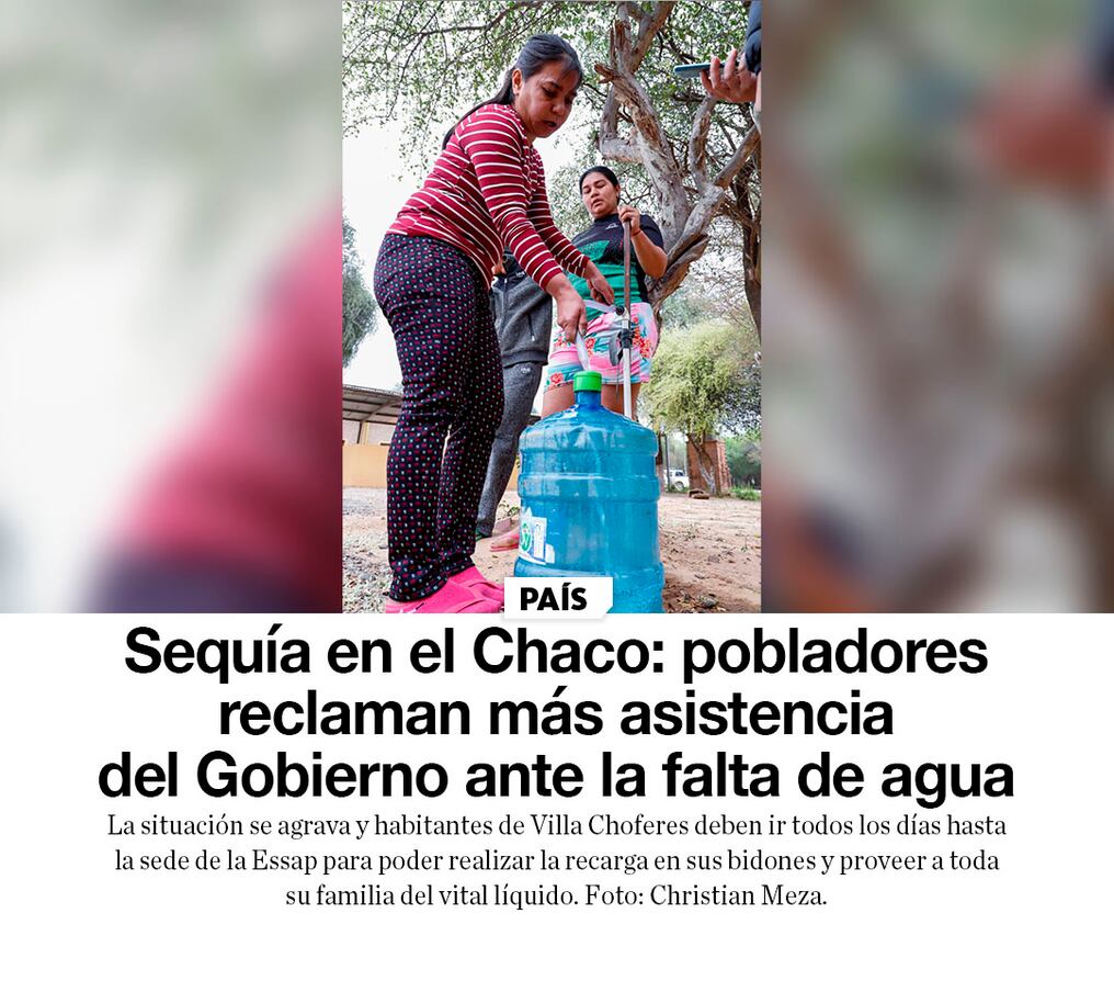 Sequía en el Chaco: pobladores reclaman más asistencia del Gobierno ante la falta de agua  