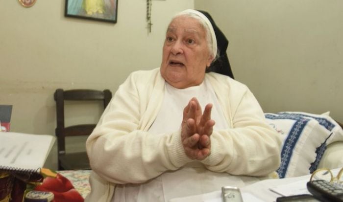 La hermana Regina Siam, fundadora y madrina de los grupos de recuperación. Foto: Gentileza.