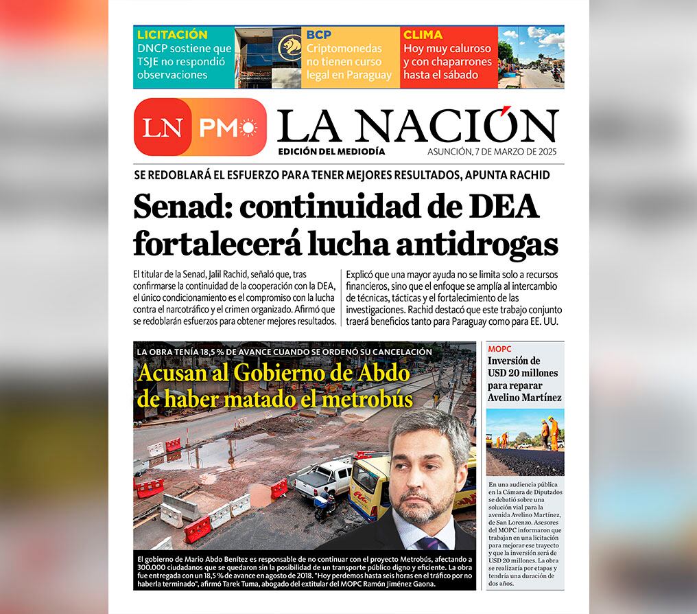 LN PM: edición mediodía del 7 de marzo