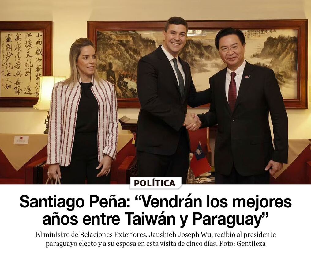 Santiago Peña: “Vendrán los mejores años entre Taiwán y Paraguay”