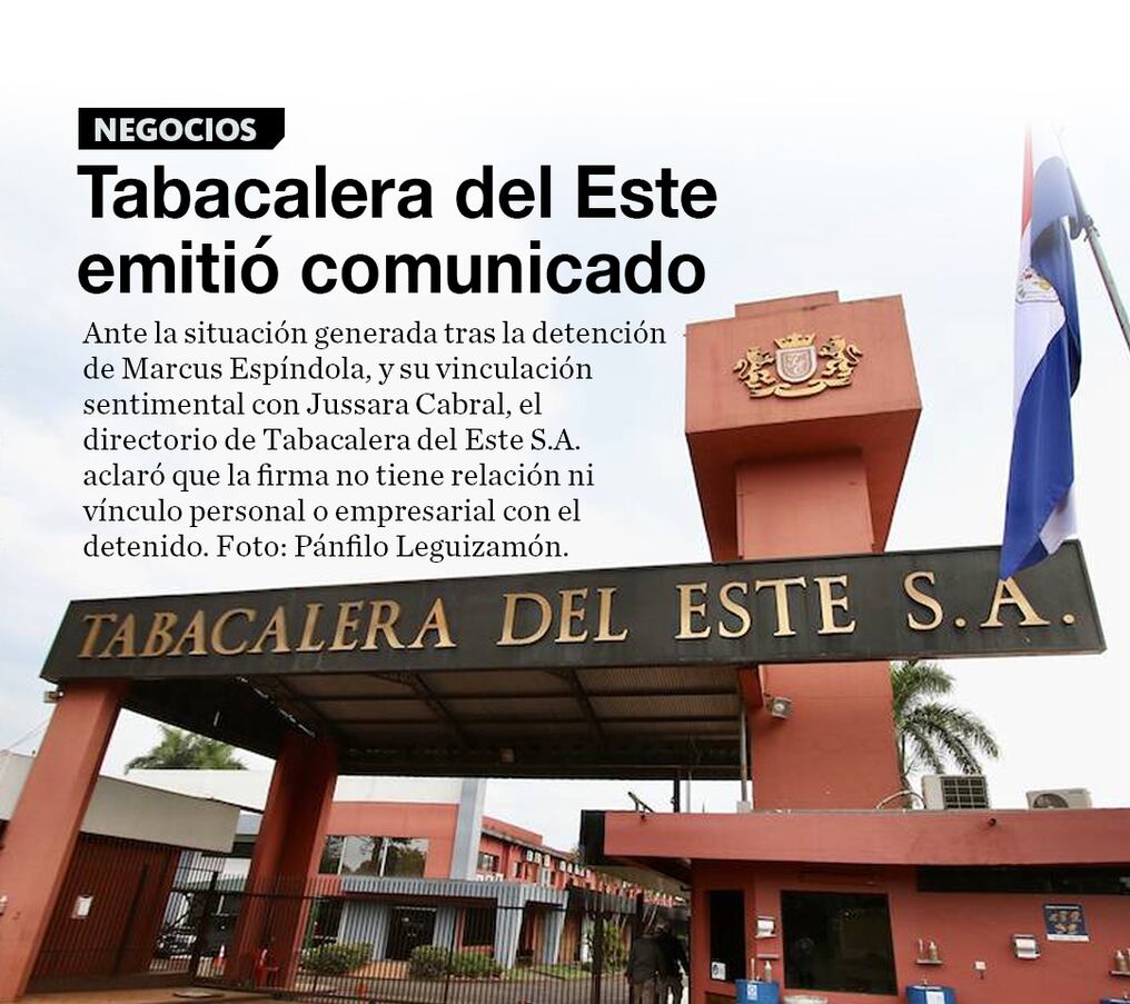 Tabacalera del Este emitió comunicado