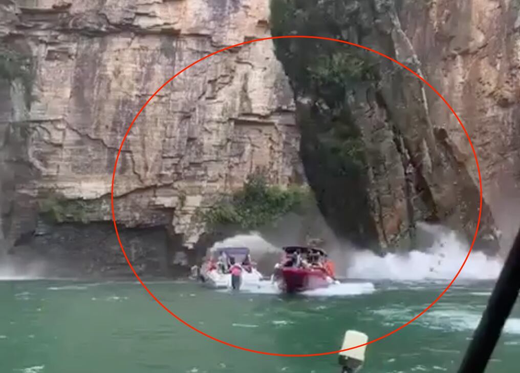 Además del trágico desprendimiento de un acantilado, el sábado pasado; las intensas lluvias en el estado brasileño ya provocaron diez muertos. Foto: Captura de video.
