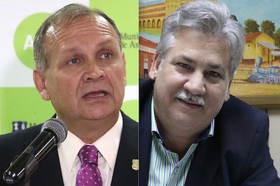 El concejal Orlando Fiorotto (derecha) lamentó que la Junta Municipal de Asunción haya aprobado gestión del exintendente Mario Ferreiro (izquierda). Foto: Archivo.