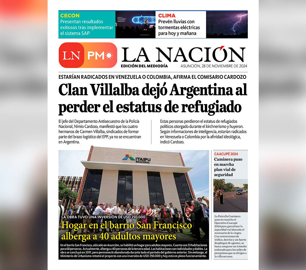LN PM: edición del 28 de noviembre