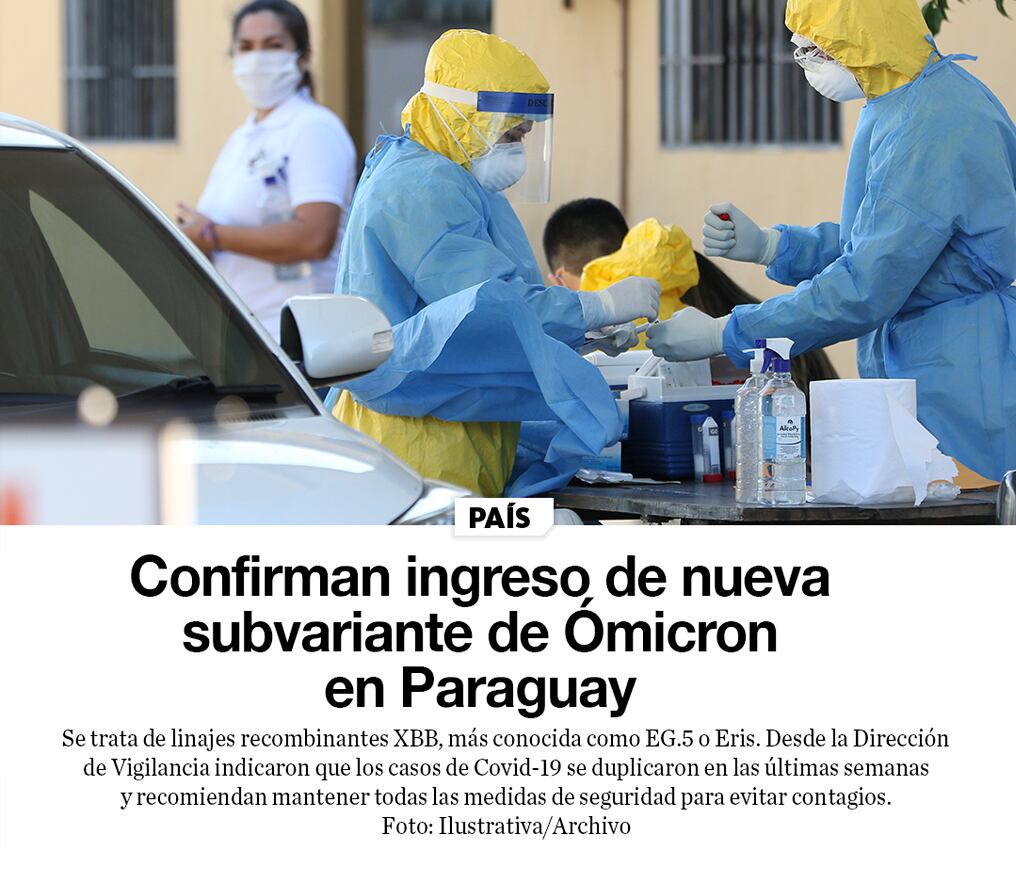 Confirman ingreso de nueva subvariante de ómicron en Paraguay