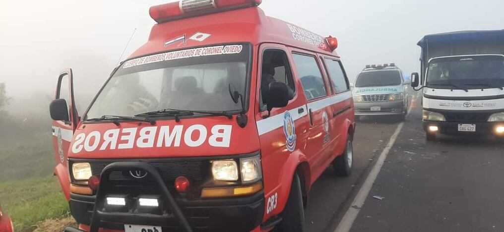 El suceso se registró esta mañana a la altura del Km. 142 de la Ruta PY08, en la compañía Ñu Rugua de Coronel Oviedo. Foto: Gentileza.