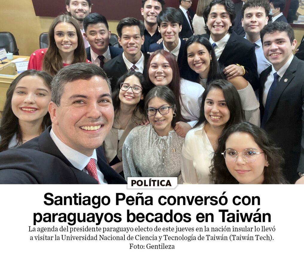 Santiago Peña conversó con paraguayos becados en Taiwán
