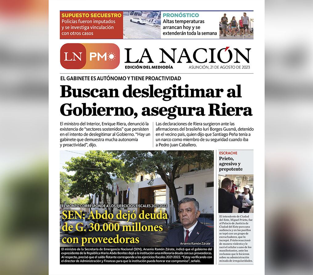 LN PM: edición mediodía del 21 de agosto