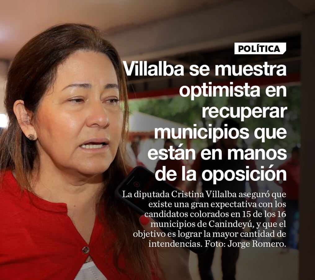 Villalba se muestra optimista en recuperar municipios que están en manos de la oposición