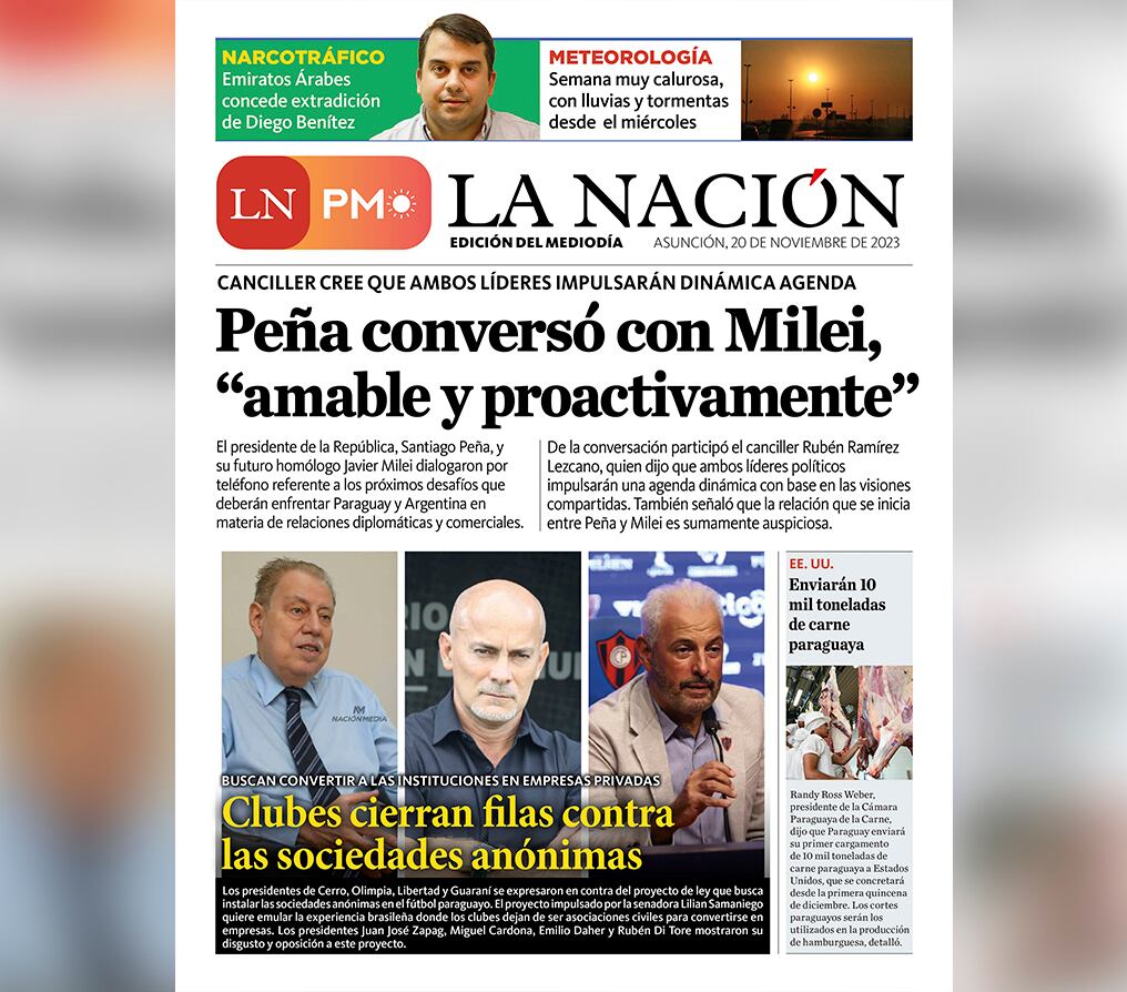 LN PM: edición mediodía del 20 de noviembre