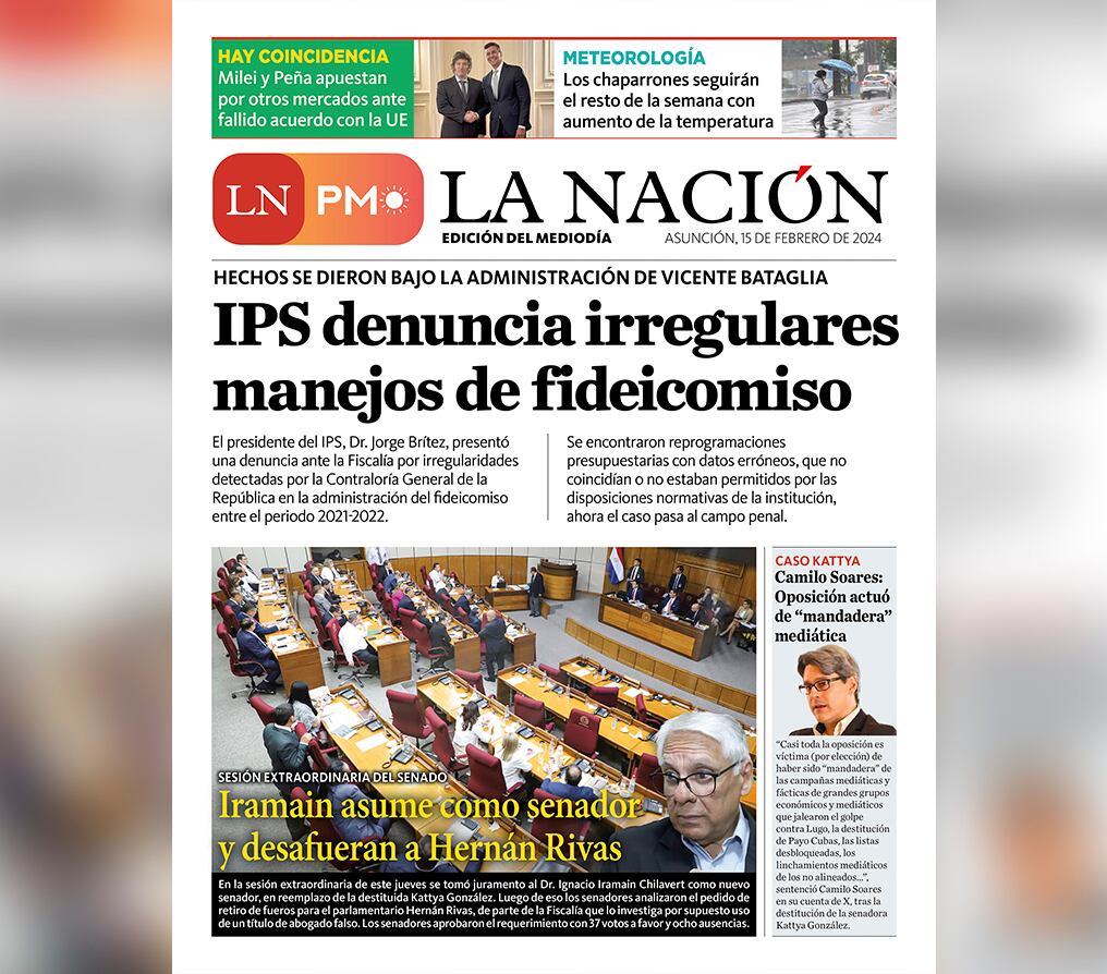 LN PM: edición mediodía del 15 de febrero