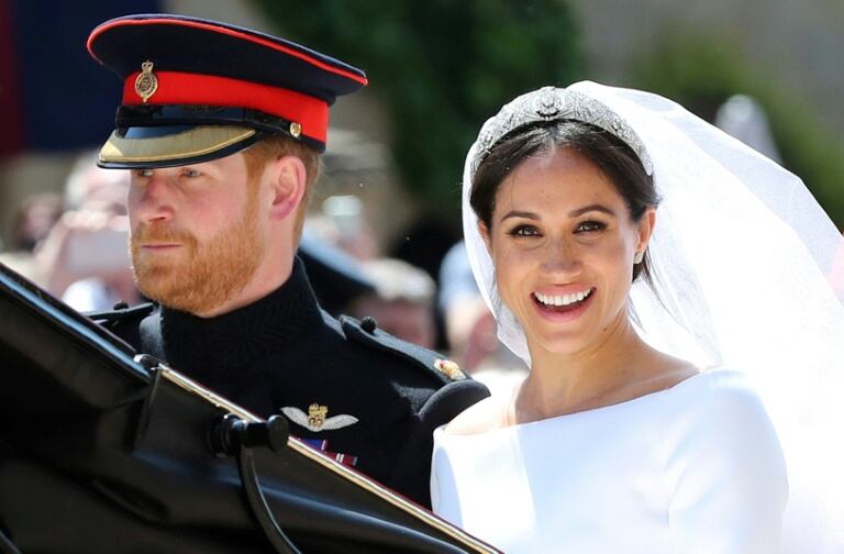 El principe Enrique y Meghan Markle se casaron en agosto del 2018. Foto: AFP.