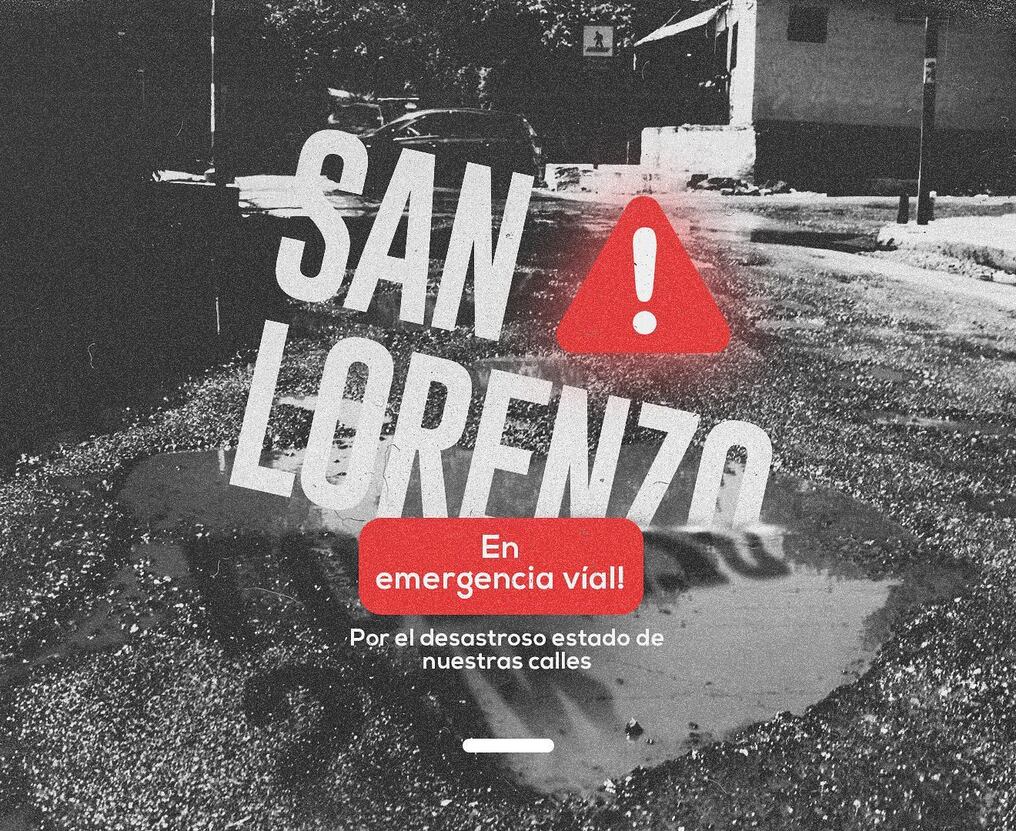 El jefe comunal de San Lorenzo solicitó a la Junta Municipal declarar “emergencia vial”. Foto: Facebook.