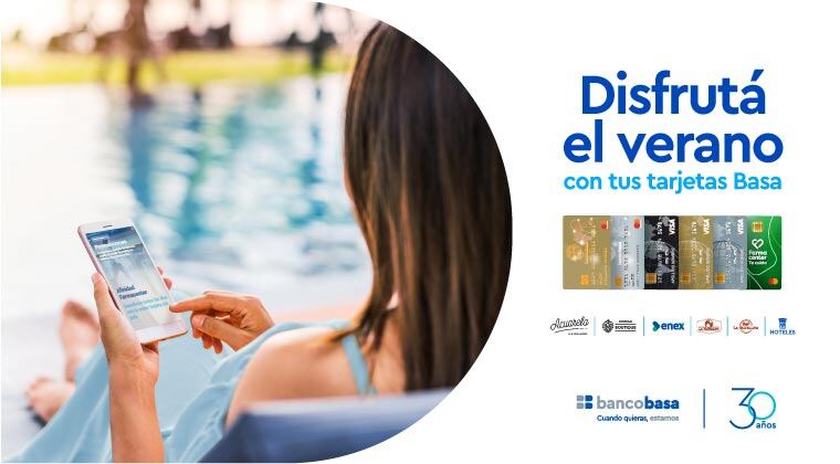 Utilizando la tarjeta de crédito de Banco Basa se ofrecen reintegros hasta el 35%, sumado a la posibilidad de financiar en cuotas sin intereses y muchos más beneficios. Foto: Gentileza.