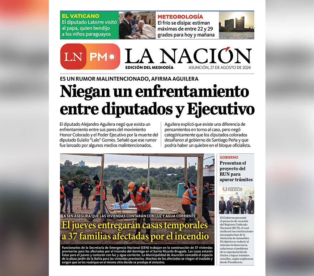 LN PM: edición del 27 de agosto