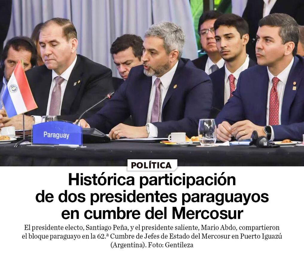 Histórica participación de dos presidentes paraguayos en cumbre del Mercosur