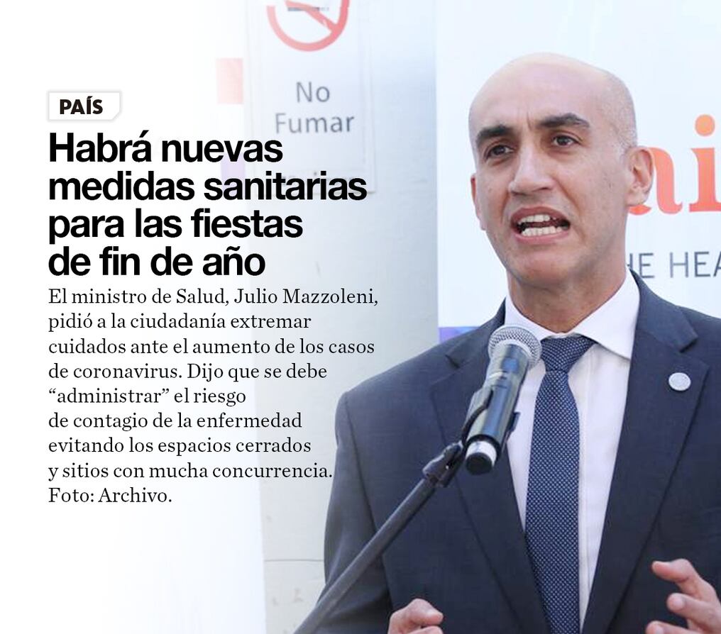 Habrá nuevas medidas sanitarias para las fiestas de fin de año