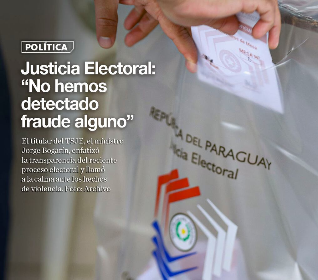 Justicia Electoral: “No hemos detectado fraude alguno”